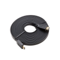 Кабель Merlion HDMI-HDMI 10m, v1.4, плоский Black, (Пакет), Q60