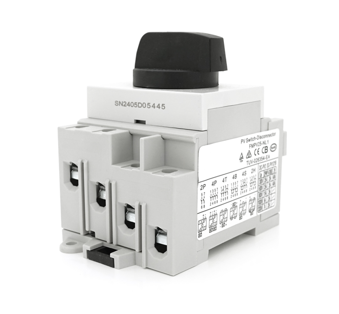 Поворотний вимикач зовнішнього монтажу HGN4-NL1-25, DC1000V, 25A, 4P, IP66, Grey