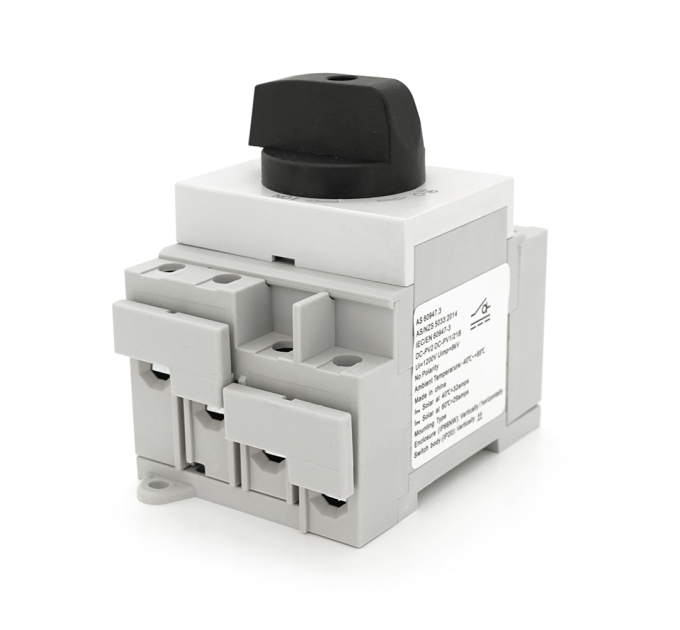 Поворотний вимикач зовнішнього монтажу HGN4-NL1-32, DC1000V, 32A, 4P, IP66, Grey