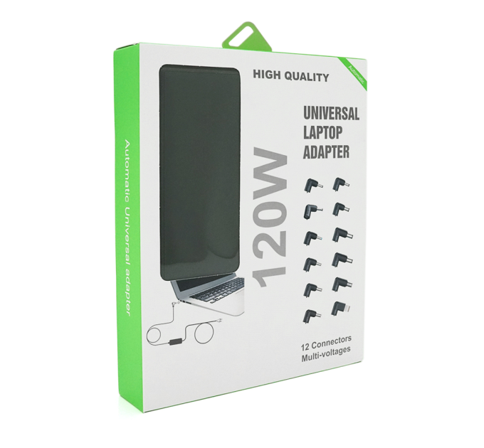 Універсальний БЖ 120W, High Quality, корпус - пластмаса, 12 роз'ємів + каб.живлення, BOX