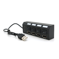 Хаб USB 2.0 4 порти з перемикачами на кожен порт, Black, 480Mbts High Speed, підтримка до 0,5ТВ, живлення від USB, Blister Q100 Хаб USB 2.0 4 порти з перемикачами на кожен порт, Black, 480Mbts High Speed, підтримка до 0,5ТВ, живлення від USB, Blister Q100