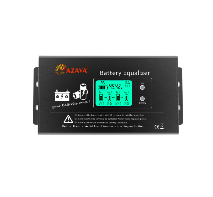 Балансир HX02 для акумуляторних батарей AGM, GEL, Li-ion, LiFePo4, 48V, 10A, 4S, LED індикація, 150x80x30mm