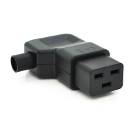 Триконтактний роз'єм IEC320 C19 мама (кутовий), 250V, 16A, під викруткову збірку Q50 / 500