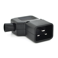 Триконтактний роз'єм IEC320 C20 тато (кутовий), 250V, 16A, під викруткове складання Q50 / 500