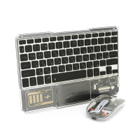 Бездротовий комплект YT-KB333 (KB+Mouse), (Eng / Pyc), 2.4G, 78 клавіш, Black / Transparent, Box