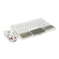 Бездротовий комплект YT-KB333 (KB+Mouse), (Eng / Pyc), 2.4G, 78 клавіш, White / Transparent, Box