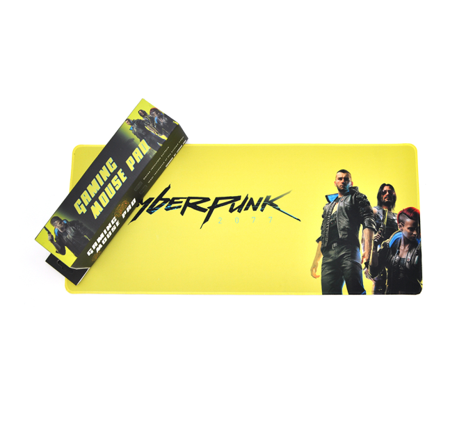 Килимок 300*700 тканинний Cyberpunk Label з боковою прошивкою, товщина 3 мм, колір Yellow, Пакет