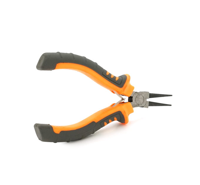 Круглогубці VOLTRONIC, сіро-жовтогарячі ручки, 125мм, 55гр