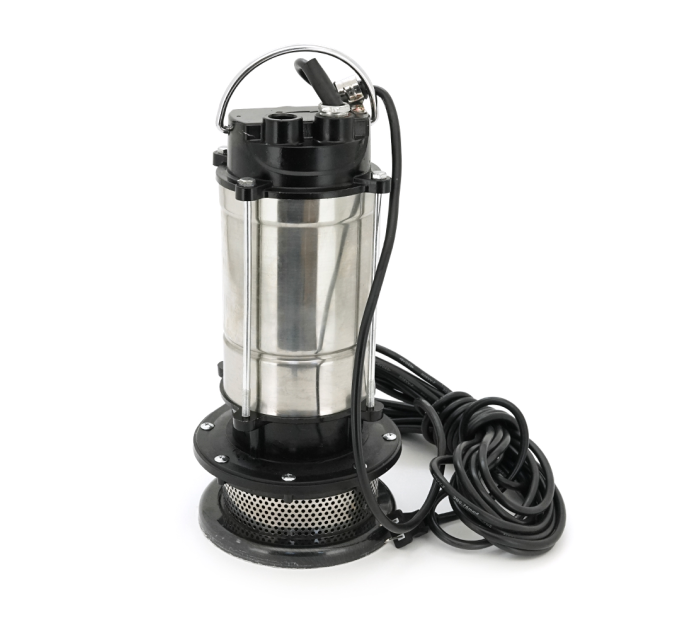 Занурювальний насос, 370W, 220V, 2 м³ / год, підйом 10 м, 25мм, нержавіюча сталь, 380х195х200мм, 4,3 кг + перехідник