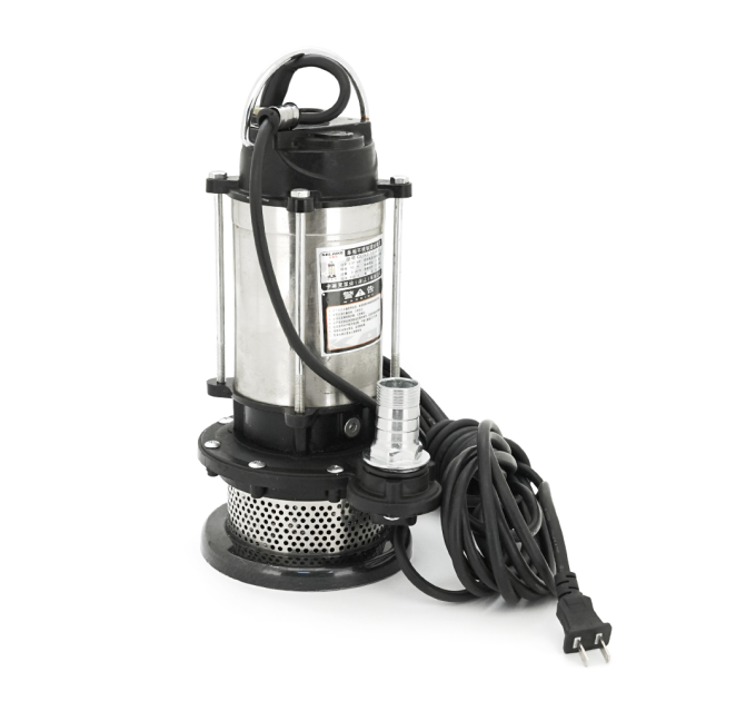 Занурювальний насос, 370W, 220V, 2 м³ / год, підйом 10 м, 25мм, нержавіюча сталь, 380х195х200мм, 4,3 кг + перехідник