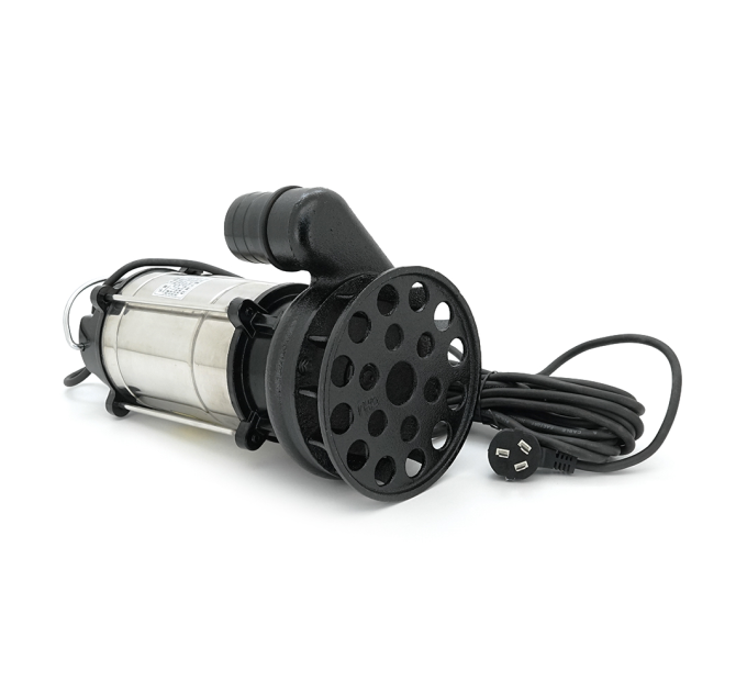 Занурювальний насос, 750W, 220V, до 7 м³ / год, підйом до 10 м, 50 мм, нержавіюча сталь, 410х200х235мм, 7,5 кг + перехідник