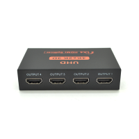 Активний HDMI сплитер 1 => 4 порта, 1080р, 1,4 версія, DC5V / 2A, Box