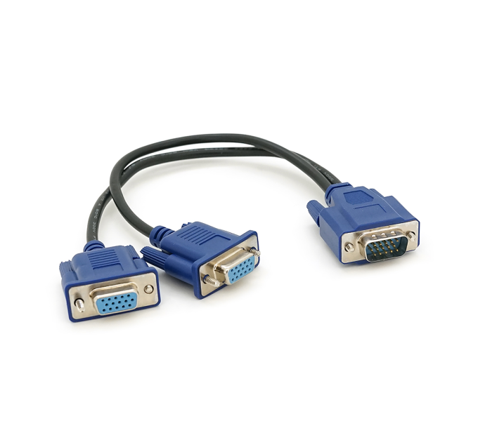 Розгалужувач VGA 0,2m, male to 2 * female (тато-2 * мама), кульок Q100