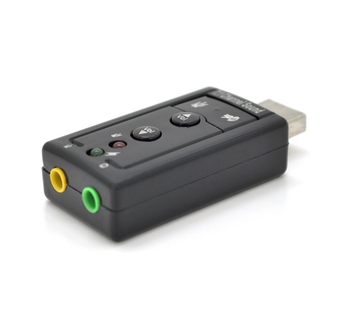 Контролер USB-sound card (7.1) 3D sound (Windows 7 ready), OEM