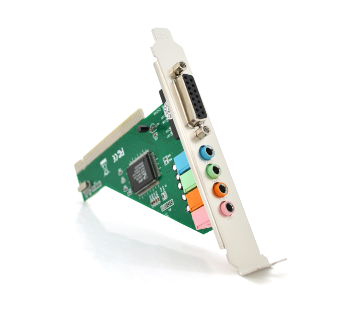 Звукова карта PCI - 4CH (c-media 8738), 3D 4.1, Windows 98 / Windows2000 / XP / NT win7 32 / 64, BOX