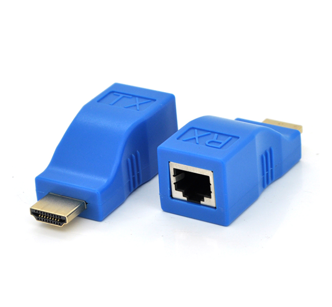Одноканальний пасивний подовжувач HDMI сигналу по UTP кабелю по одній витій парі. Дальність передачі: до 30метров, 720P-cat5e, 1080Р- cat6e
