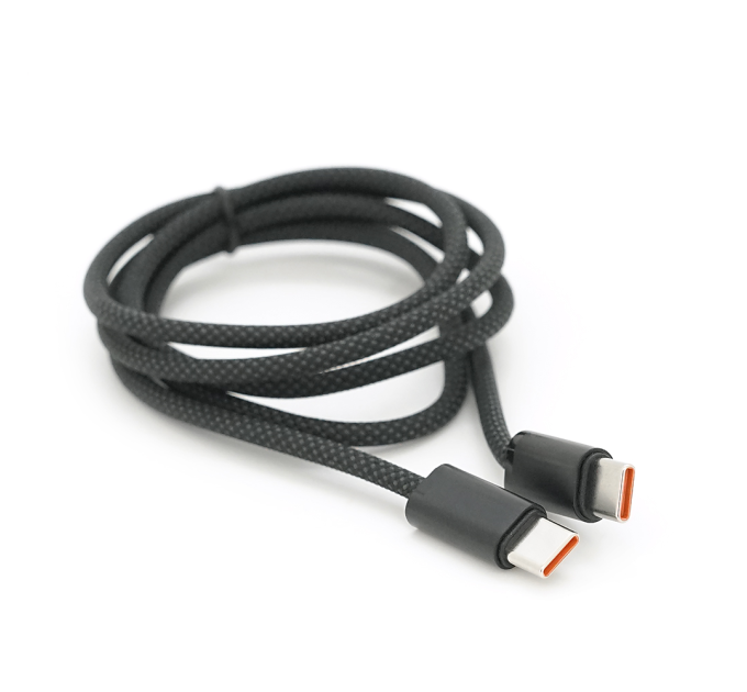 Кабель Type-C to Type-C (male to male), PD100Вт, довжина 1.0м, обплетення, Black, Box