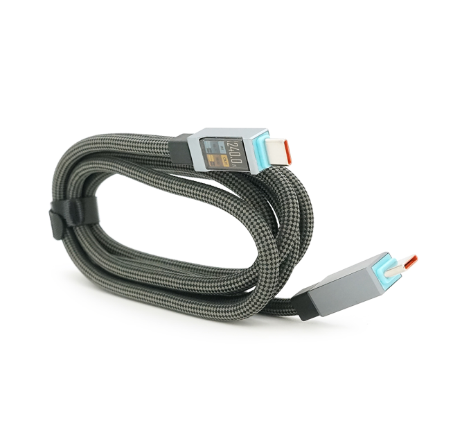 Кабель Type-C to Type-C (male to male), струм 5А, Підтримка SCP, QC3.0, PD до 240Вт, довжина 1.5м, оплетка, Black, Box