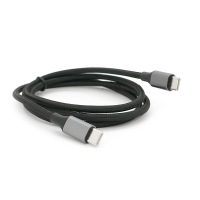 Кабель Type-C to Type-C (male to male), Підтримка SCP, QC3.0, PD до 60Вт, 480Mbps, довжина 1.0м, обплетення, Black, Box
