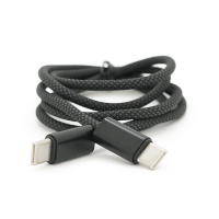 Кабель Type-C to Type-C (male to male), PD65Вт, довжина 2.0м, обплетення, Black, Box