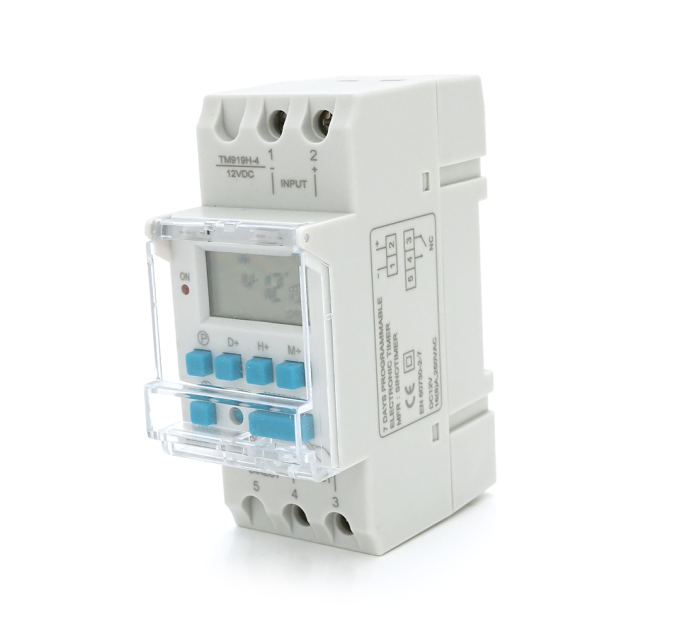 Таймер тижневий Sinotimer TM919H-4 програмований, РК екран, 16А, 12V, 35x65x87mm