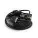 Кабель Merlion VGA 10m, male to male (тато-тато), 2 фериту, чорний, Пакет Q50
