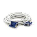 Кабель Merlion VGA 5m, male to male (тато-тато), 1 ферита, білий, пакет Q50