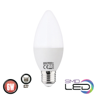 Лампа свічка ULTRA SMD LED 6W 6400K E27 480Lm 175-250V Лампа свічка ULTRA SMD LED 6W 6400K E27 480Lm 175-250V