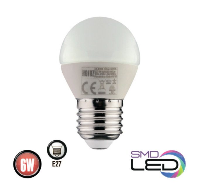 Лампа кульова ELITE SMD LED 6W 4200K Е27 480Lm 175-250V