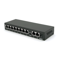 POE комутатор Merlion 8 POE 10 / 100 + 2 RJ45 10 / 100 зовнішній блок живлення 52V 1,85A