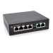 POE комутатор Merlion 4 POE 10 / 100 + 2 RJ45 10 / 100 вбудований блок живлення 52V 1.05A
