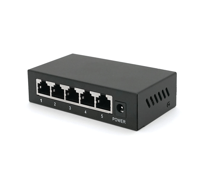 POE комутатор Merlion 4 POE 10 / 100+1 RJ45 10 / 100 зовнішній блок живлення 52V 0,92A