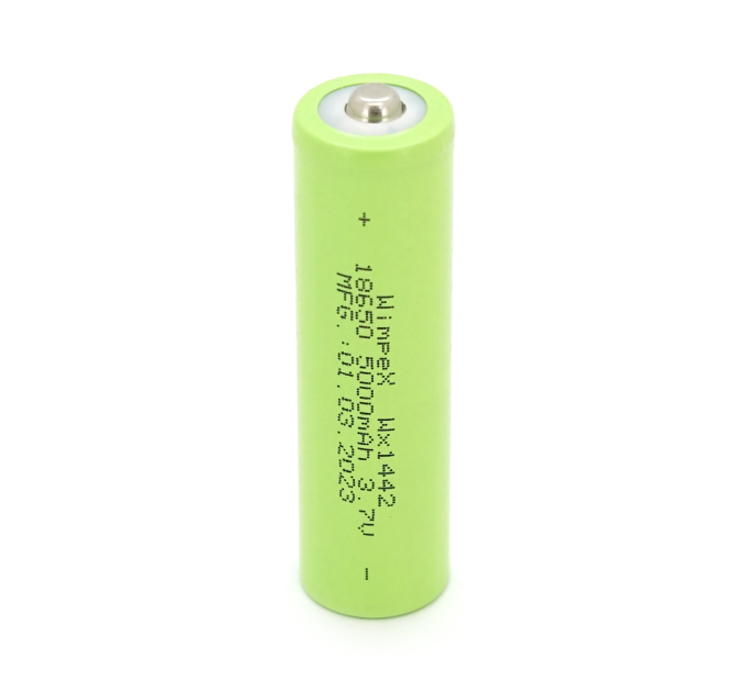 Акумулятор WMP-5000 18650 Li-Ion Tip Top, 2000mAh, 3.7V, Green