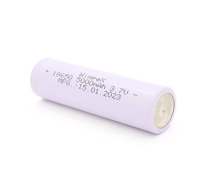 Акумулятор WMP-5000 18650 Li-Ion Flat Top, 2000mAh, 3.7V, Red
