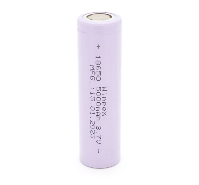 Акумулятор WMP-5000 18650 Li-Ion Flat Top, 2000mAh, 3.7V, Red