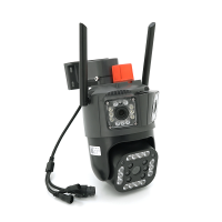 2+2+2Мп Wi-Fi відеокамера з двома об'єктивами вулична SD / карта YOSO YO-IPC49D6MP50 PTZ 2.8mm V380
