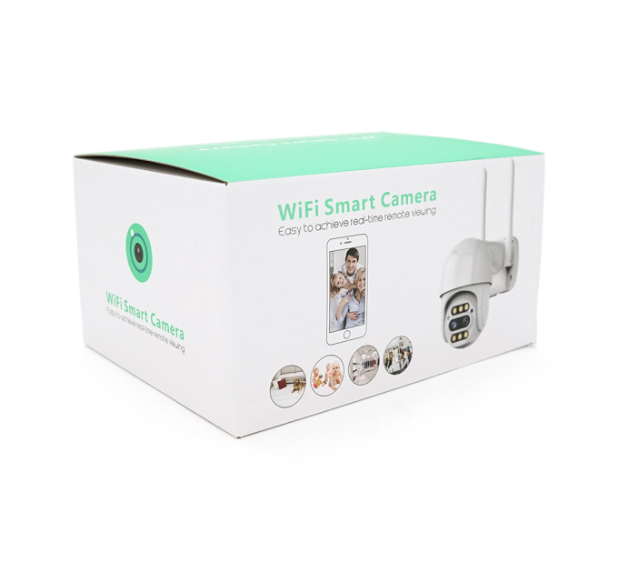 4+4Мп Wi-Fi відеокамера з двома об'єктивами вулична SD / картка PiPo PP-IPC33D4MP20 PTZ 2.8mm ICSee