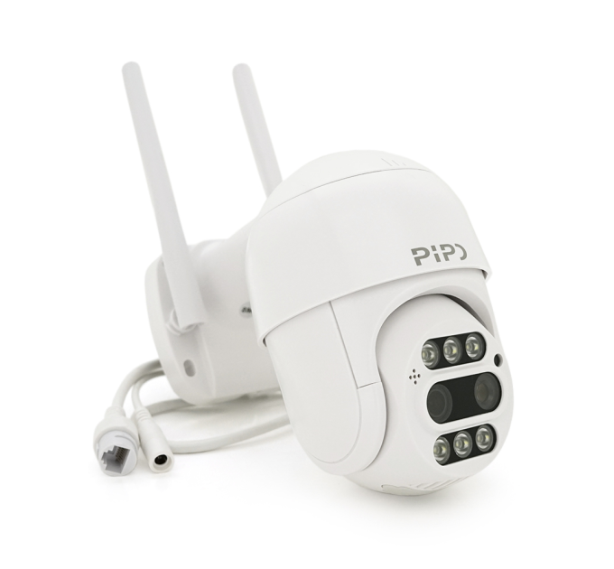 4+4Мп Wi-Fi відеокамера з двома об'єктивами вулична SD / картка PiPo PP-IPC33D4MP20 PTZ 2.8mm ICSee