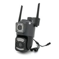 2+2Мп Wi-Fi відеокамера з двома об'єктивами вулична SD / карта YOSO YO-IPC40D4MP50 PTZ 2.8mm V380