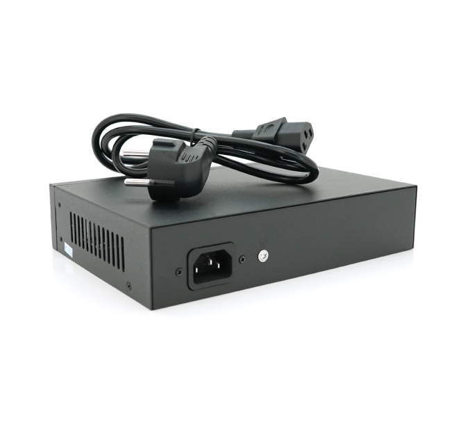 POE комутатор Merlion 6 POE 10 / 100 + 2 RJ45 10 / 100 вбудований блок живлення 52V 1.45A