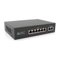 POE комутатор Merlion 6 POE 10 / 100 + 2 RJ45 10 / 100 вбудований блок живлення 52V 1.45A