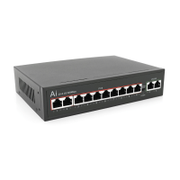 POE комутатор Merlion 10 POE 10 / 100 + 2 RJ45 10 / 100 вбудований блок живлення 52V 2.5A