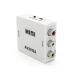 Конвертер Mini, AV to VGA, ВХІД 3RCA(мама) на ВИХІД VGA(мама), 720P / 1080P, White, BOX