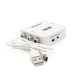 Конвертер Mini, AV to VGA, ВХІД 3RCA(мама) на ВИХІД VGA(мама), 720P / 1080P, White, BOX