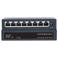 Комутатор Merlion MG1008 8 портів Ethernet 10 / 100 / 1000 Мбіт / сек. метал DC 5V 2А. Блок живлення у комплекті