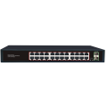Комутатор Merlion MG1024S 24 портів RJ45 Ethernet + 2 SFP 10 / 100 / 1000 Мбіт / сек. метал AC220V.