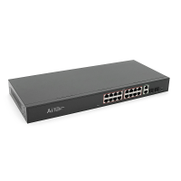 POE комутатор гігабітний Merlion 16 POE + 2 RJ45 + 2 SFP 10 / 100 / 1000 вбудований блок живлення 52V 4.8A