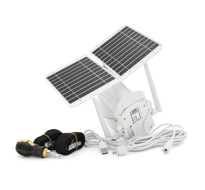 4 Мп 4G поворотна вулична PTZ відеокамера Voltronic, AI, Audio, Mic, PIR, Solar Panel 6.6W, SD, Battery Battery 9600mA, UBox IPPTZ26425 2.8mm, 360°,IP67