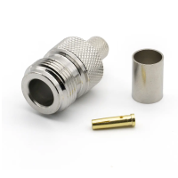 Роз'єм N Type Female під обтиск на кабель RG6 / RG5 / LMR-300 / RG304 / 5D-FB / РК-75 ціна за 1 шт