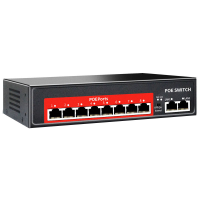 8-портовий керований PoE комутатор YOSO YO208DM-90 з 8 портами POE 100Мбіт + 2 UP-Link 100Мбіт, 52V / 90W. APP-Amitres